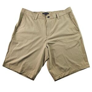 Banana Republic Aiden Chino Shorts Mens 36 Khaki Stretch Performance Waistband